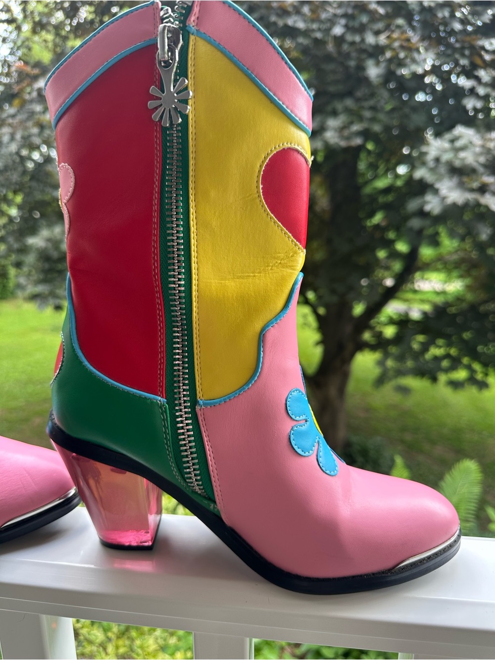 DELIA*S BY DOLLS KILL COLORBLOCK COWBOY BOOTS SIZE 7 - Picture 14 of 14